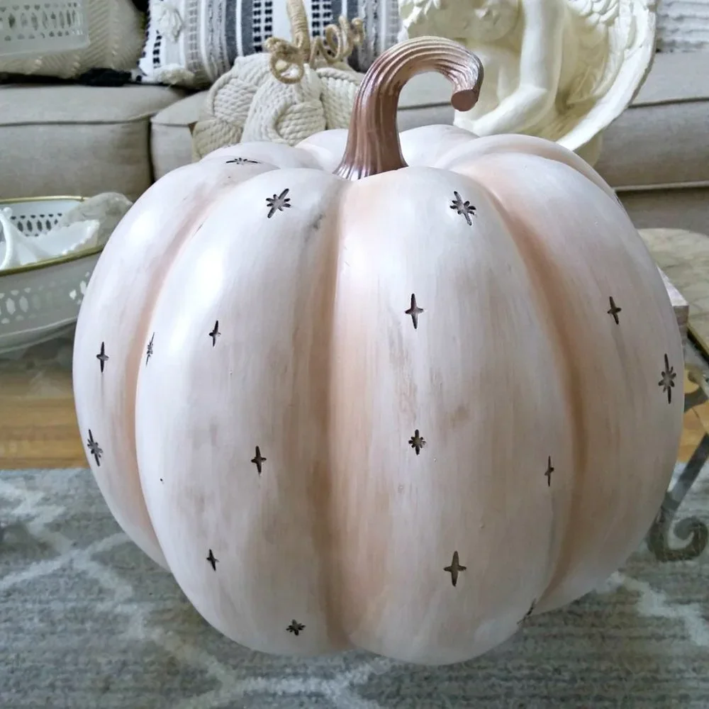 NEW! ENCHANTED Garden PUMPKIN DECOR Mushrooms STARS